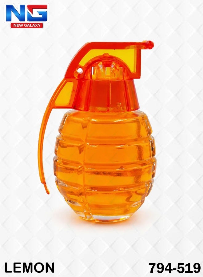 NG New Galaxy 794-519 AuraPure Lemon Air Freshener - Long-Lasting Fresh Scent Fragrance for Car Dashboard, Office, Home, Bedroom & Bathroom. 100% Leakproof Grenade Design Perfume - All-Weather Performance Odor Neutralizer & Travel-Ready Social Centerpiece - Image 1